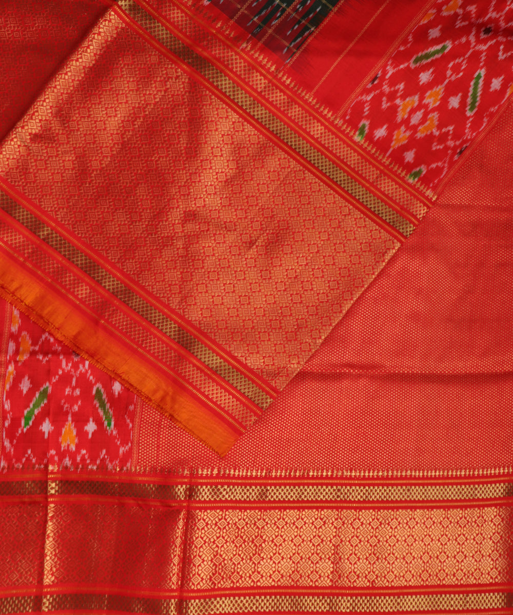 Sacramento green color handloom rajkot silk saree
