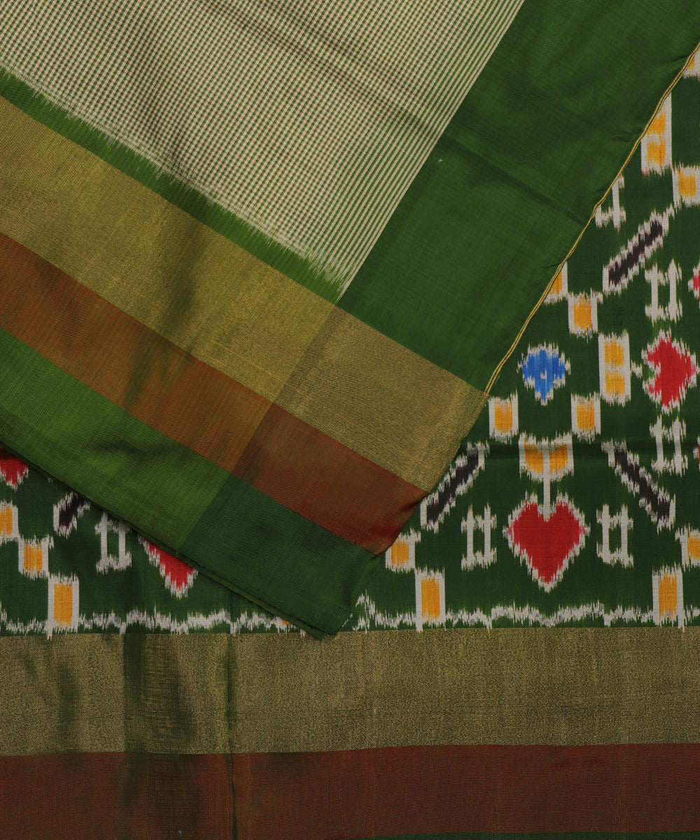 Multi-color handloom rajkot silk saree