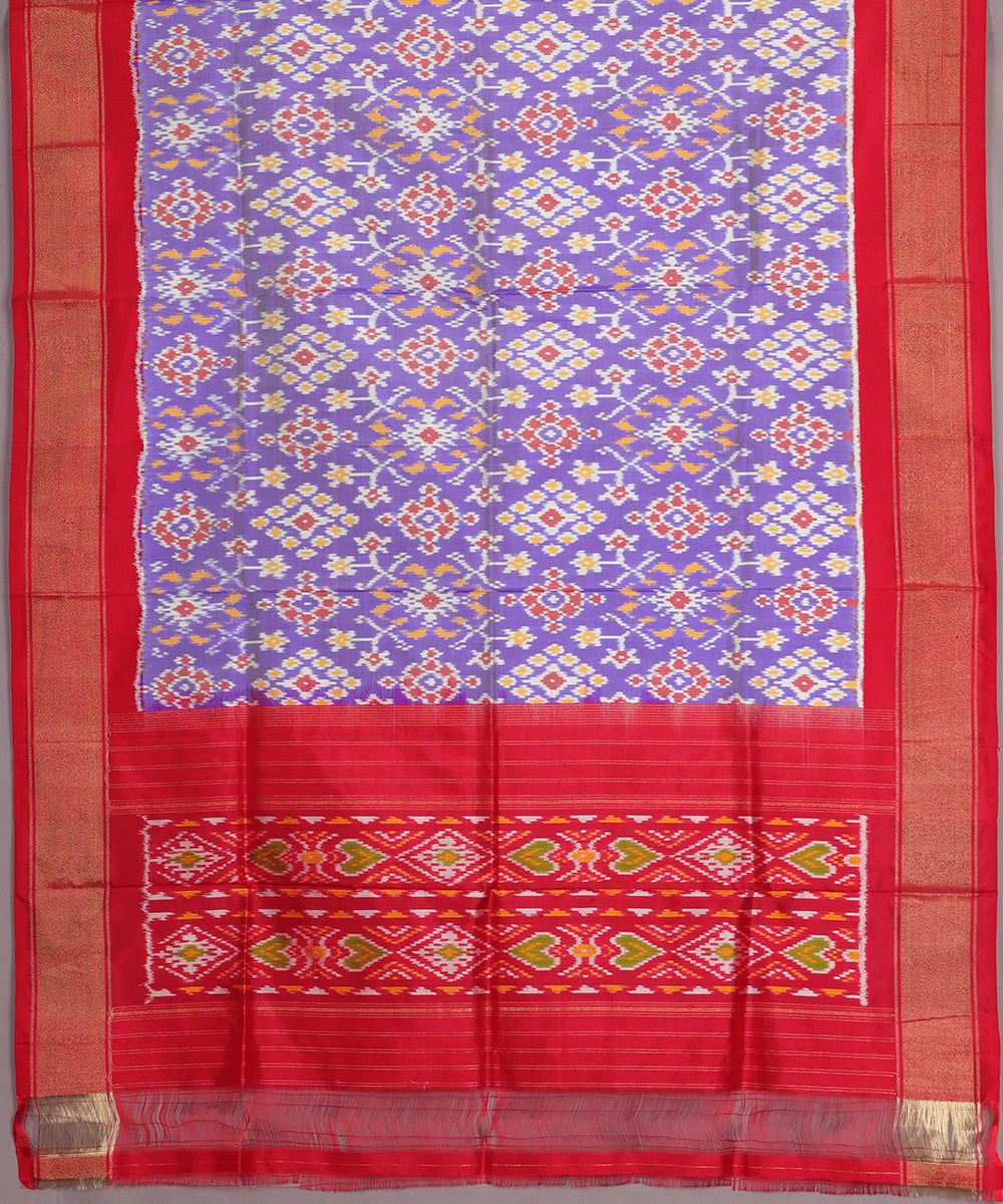 Cornflower blue shade handloom silk dupatta