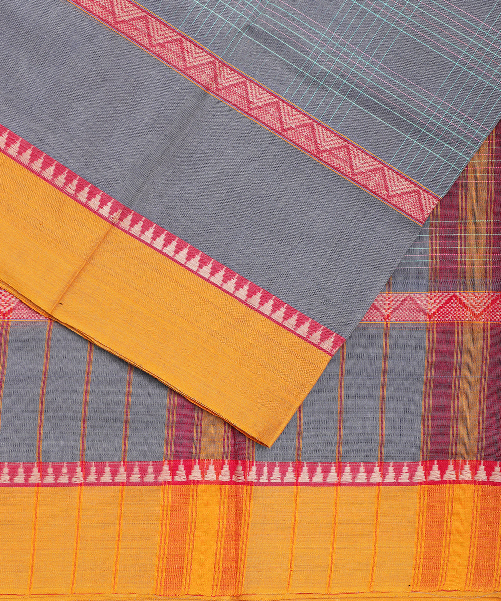 Independence blue color handloom narayanpet cotton saree