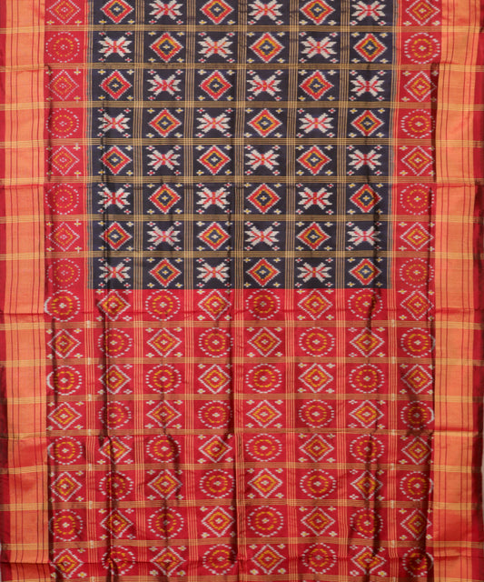 Denim blue color handloom rajkot silk saree
