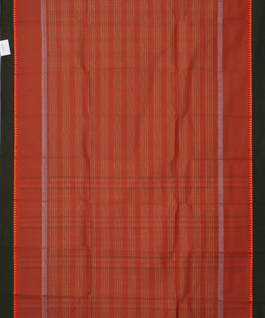 Caramel brown color handloom narayanpet cotton saree
