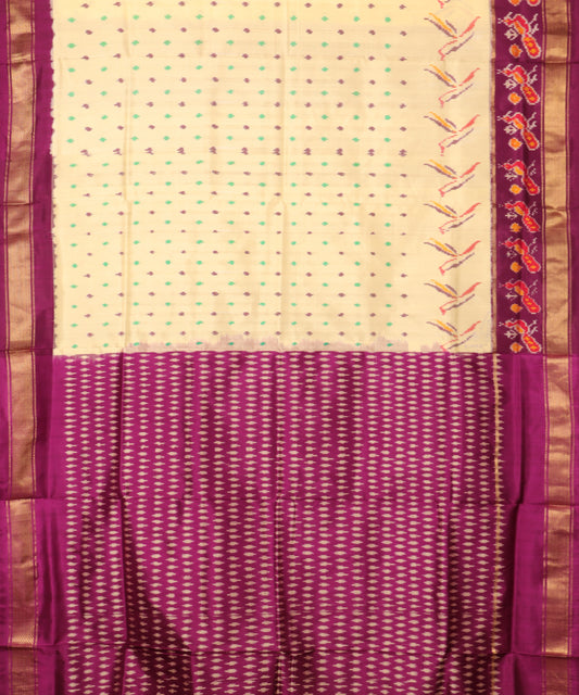 Banana yellow color handloom rajkot silk saree