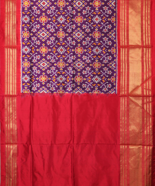 Navy blue color handloom rajkot silk saree