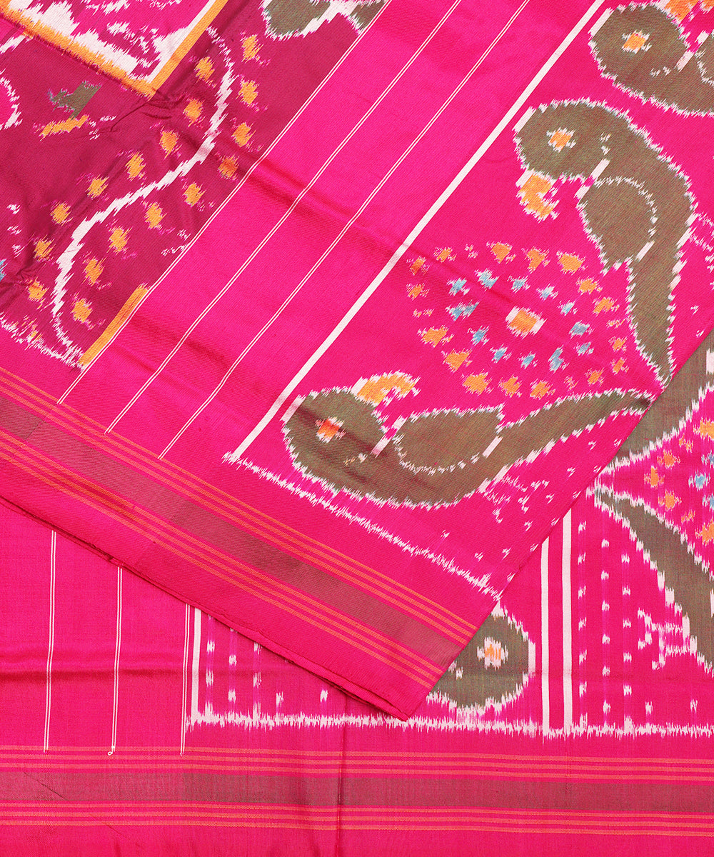 Byzantine violet color handloom rajkot silk saree
