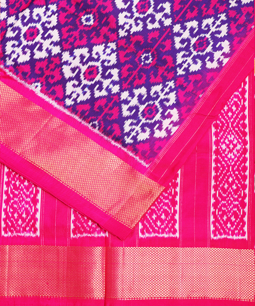 Multi-color handloom rajkot silk saree