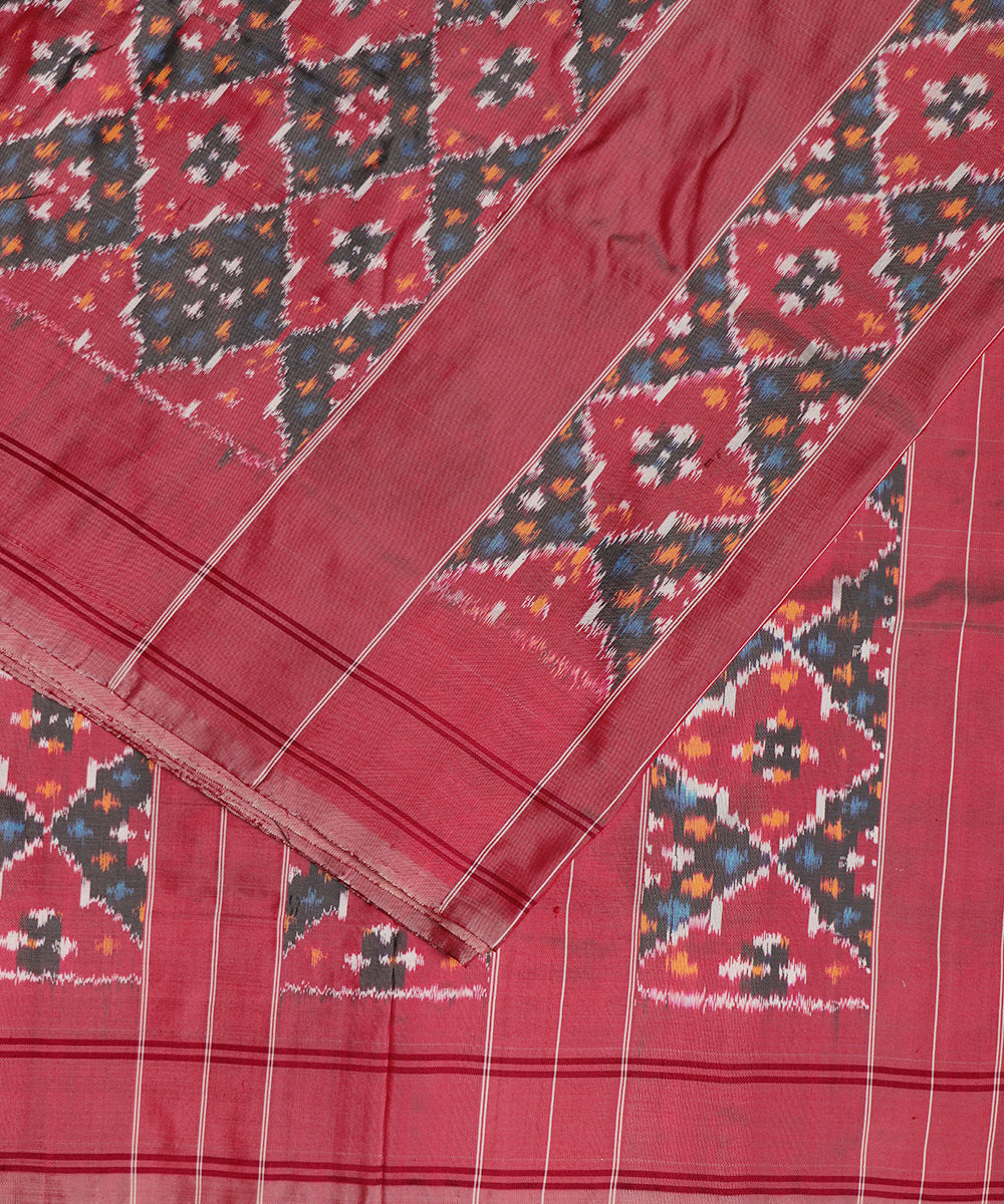 Multi-shade handloom rajkot silk saree