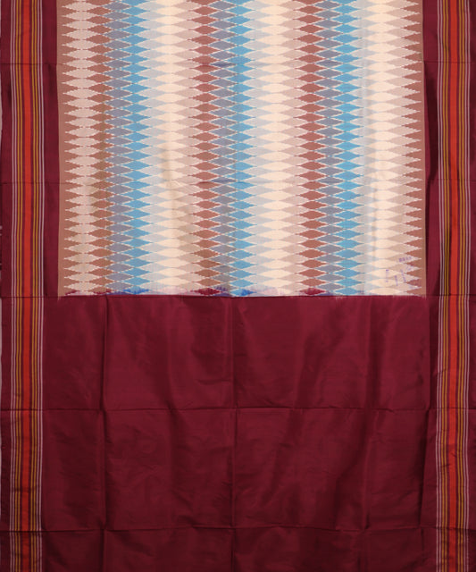 Multi-color handloom rajkot silk saree