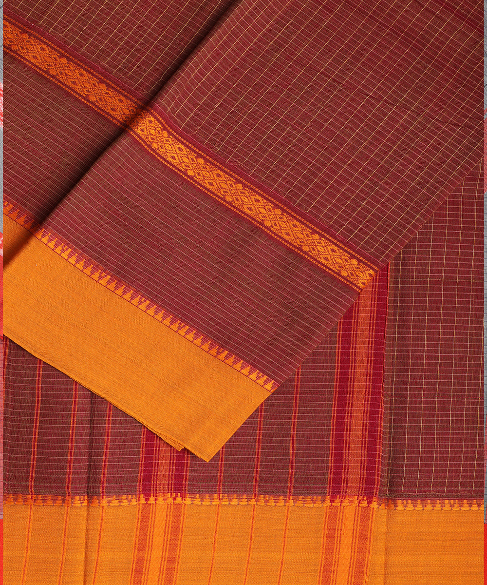 Sangria color handloom narayanpet cotton saree