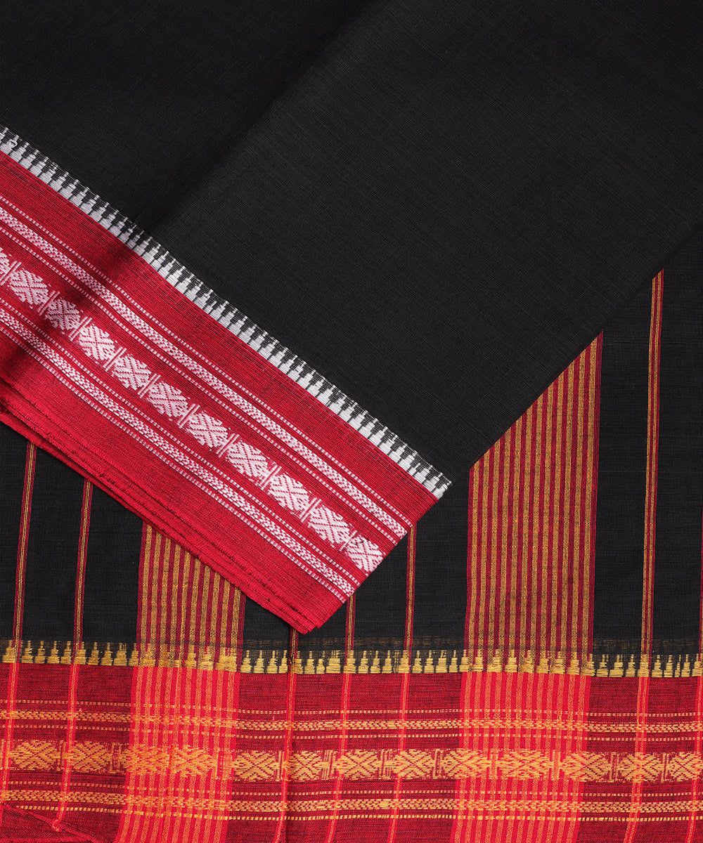 Black color handloom narayanpet cotton saree