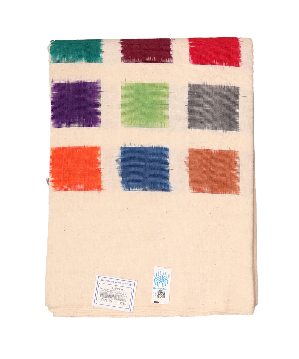 Handwoven ikat single cot bedsheet