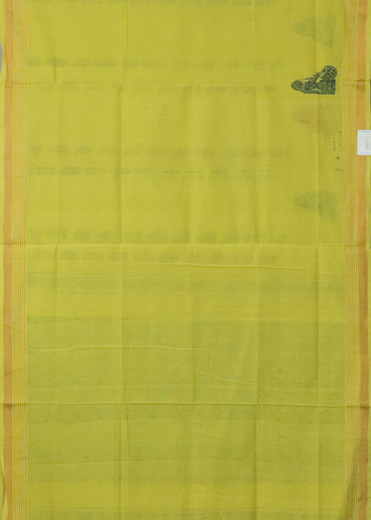 Lemon yellow handloom Rajahmundry fancy cotton saree