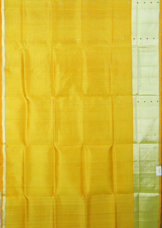 Golden color handloom venkatagiri sico saree