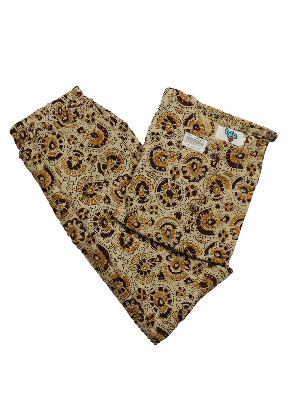 Beige-Multicolor Kalamkari night dress