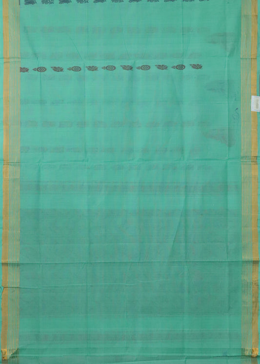 Jungle green handloom Rajahmundry fancy cotton saree