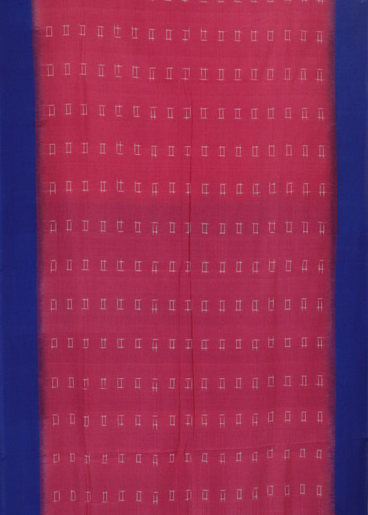 Cerise pink color pochampally cotton saree