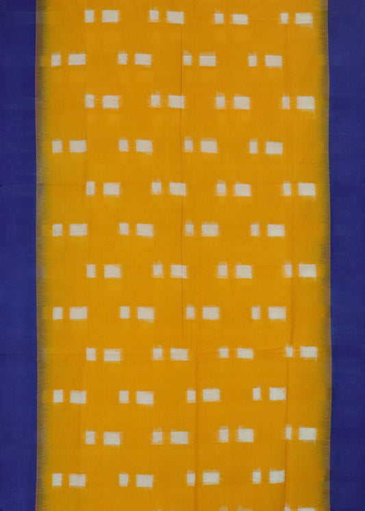 Fire orange color pochampally cotton saree