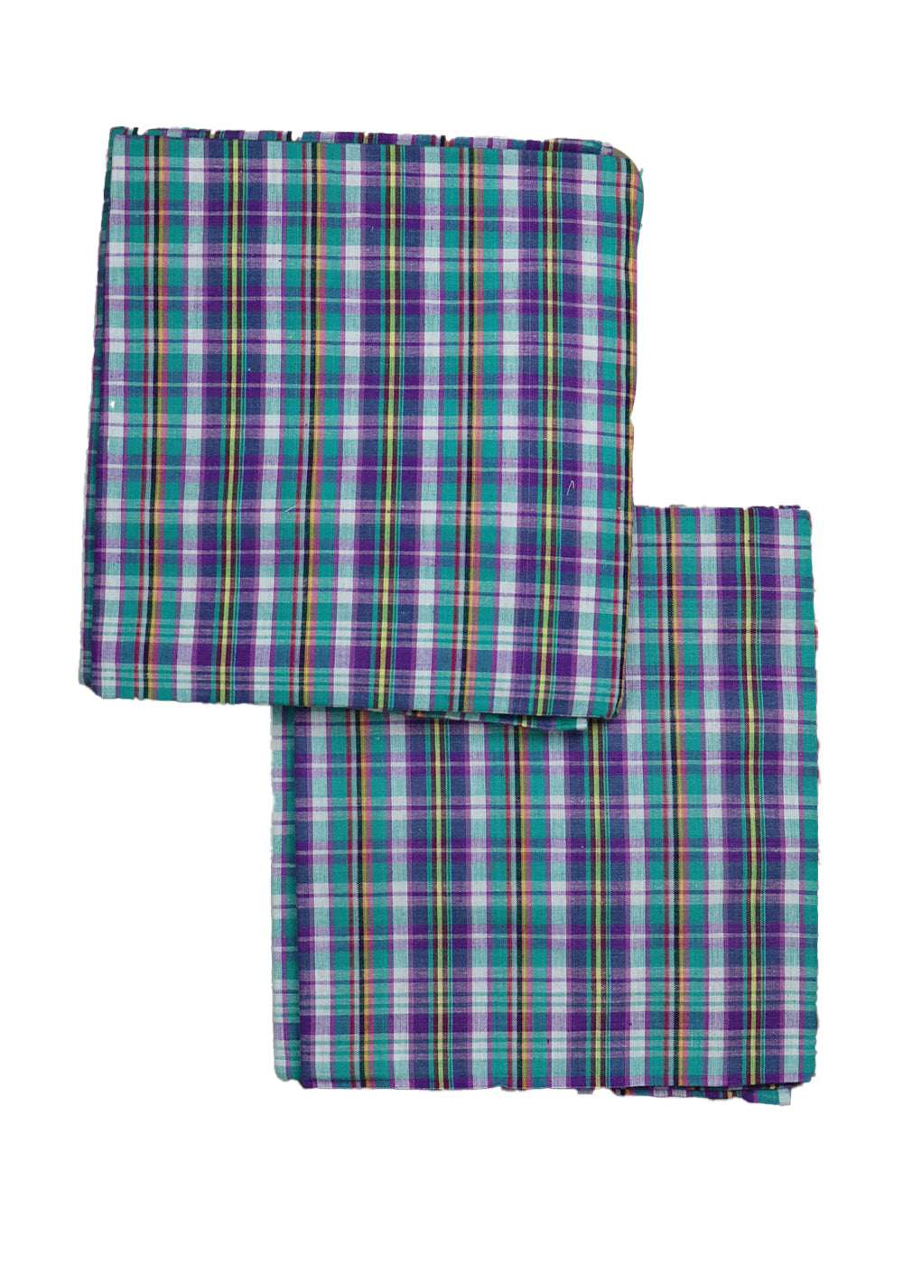 Handwoven colour check lungies (Pack of 2)