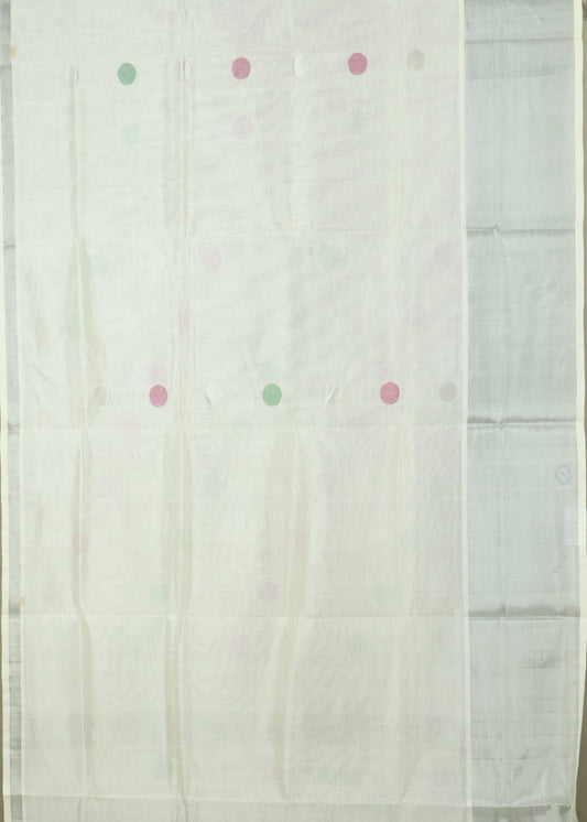 Cream color handloom venkatagiri sico saree