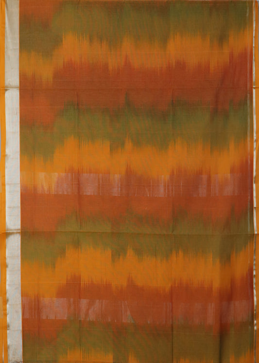 Apricot orange color handloom venkatagiri cotton saree