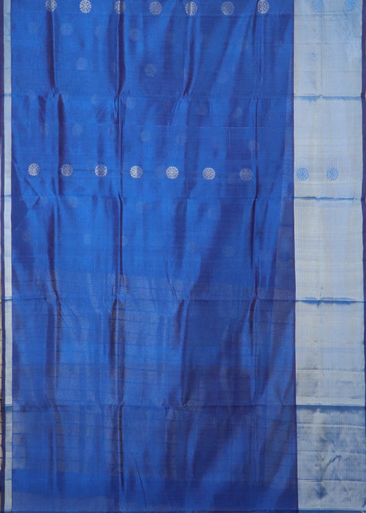 Yale blue color handloom venkatagiri sico saree