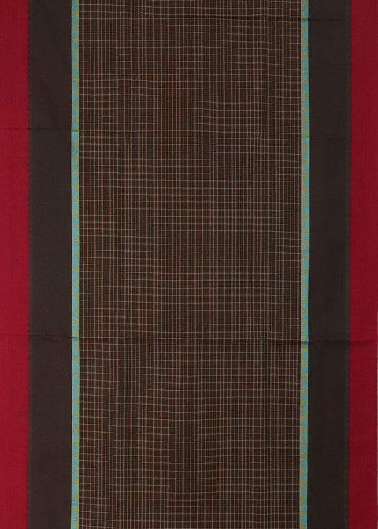 Dark green color narayanpet 9 yards cotton saree