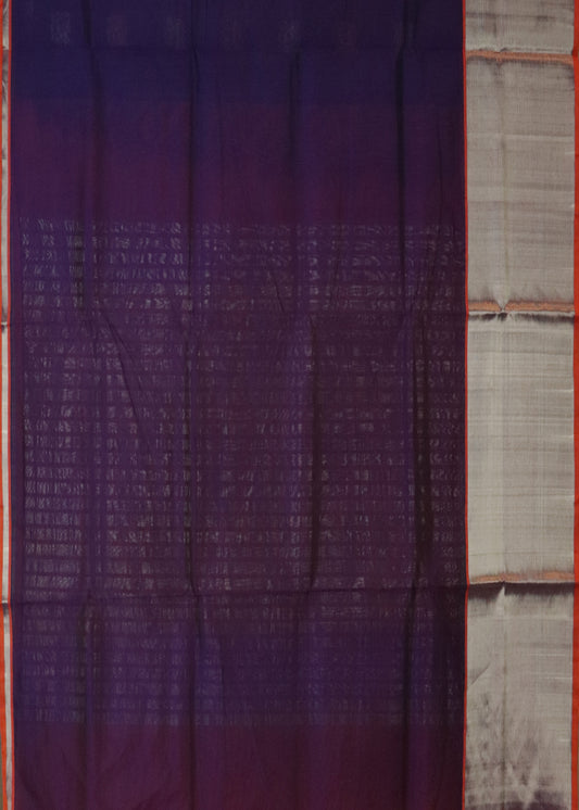 Denim blue color handloom venkatagiri sico saree