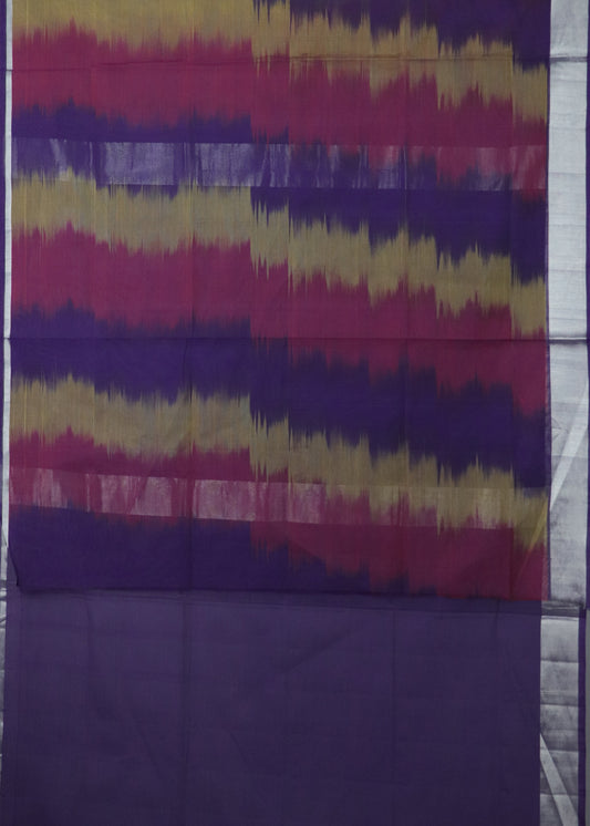 Indigo purple color handloom venkatagiri cotton sarees