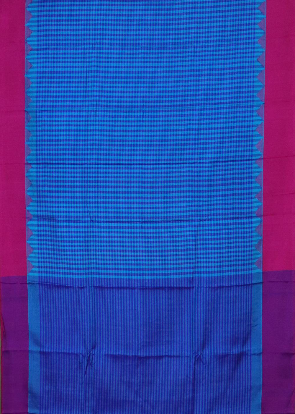 Blue color handloom Gadwal Silk saree