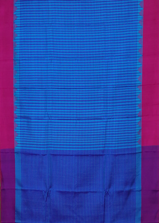 Blue color handloom Gadwal Silk saree