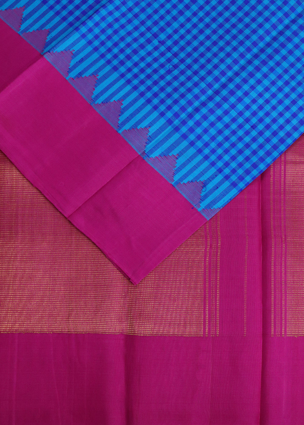 Blue color handloom Gadwal Silk saree
