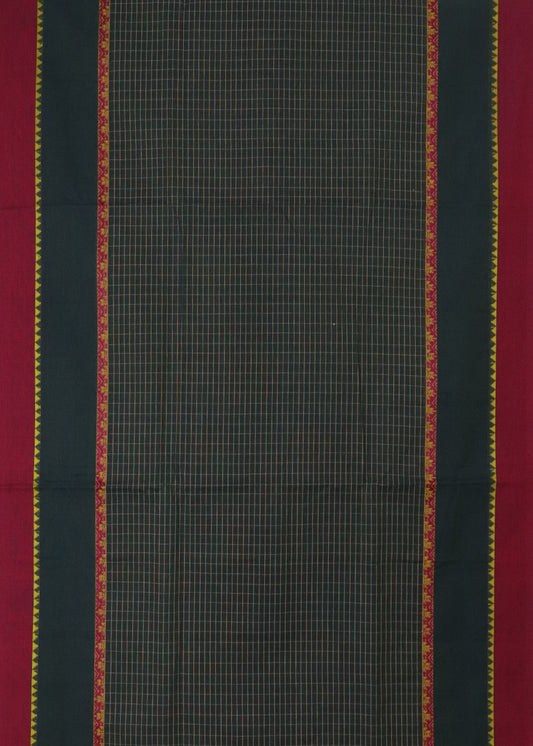 Green shade color narayanpet 9 yards cotton saree