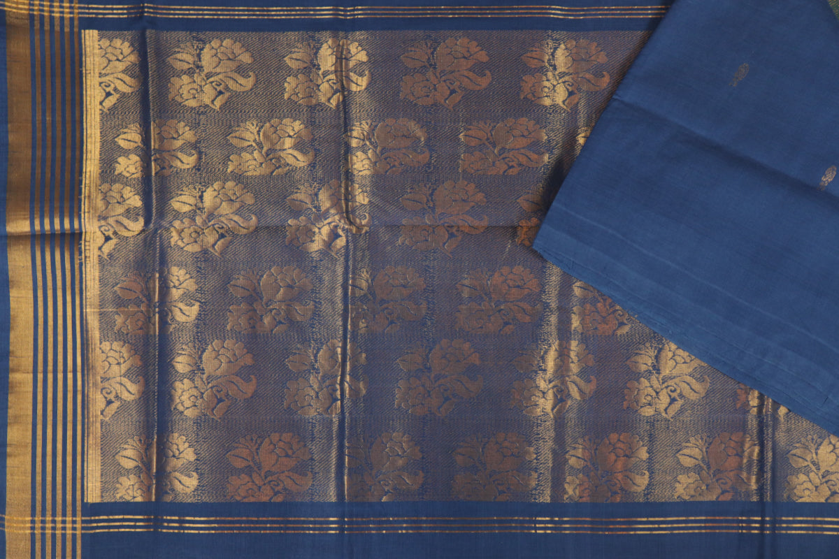 Space blue handloom Rajahmundry fancy cotton saree