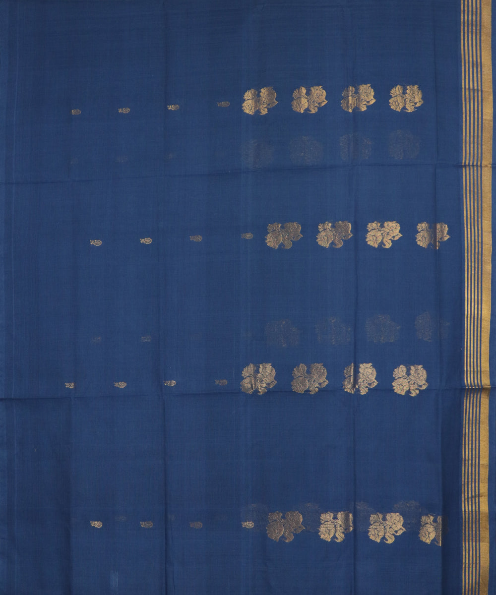 Space blue handloom Rajahmundry fancy cotton saree