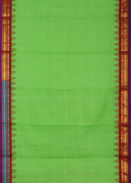 Green color Gadwal cotton saree