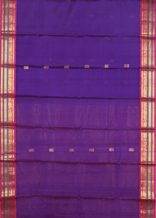 Blue color Handloom Gadwal sico saree