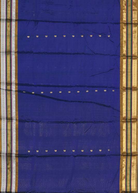 Blue color Handloom Gadwal sico saree
