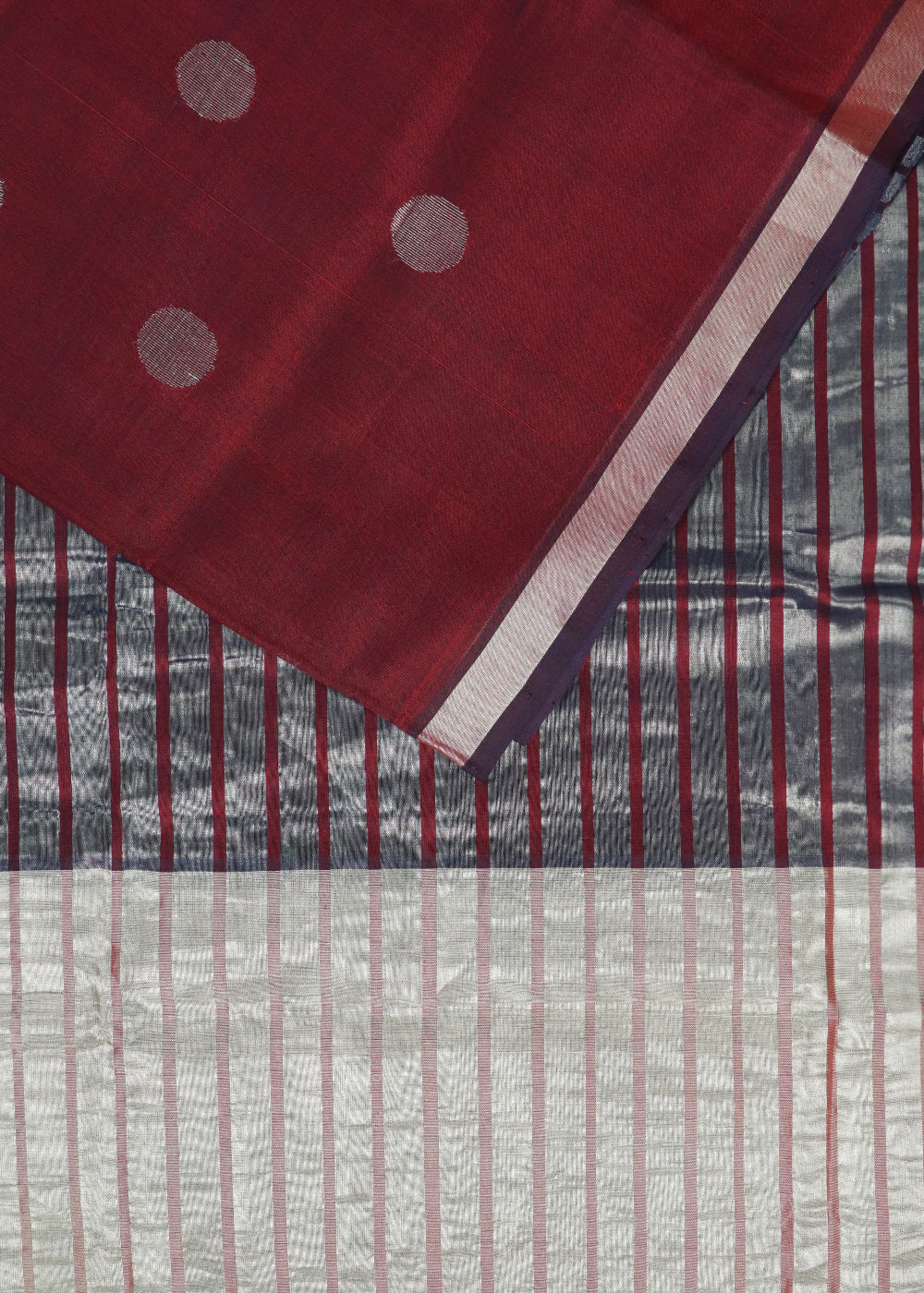 Barn red color handloom venkatagiri sico saree