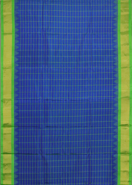 Blue color handloom Gadwal Silk saree