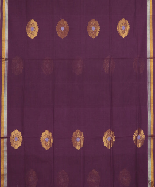 Byzantine violet handloom Rajahmundry fancy cotton saree
