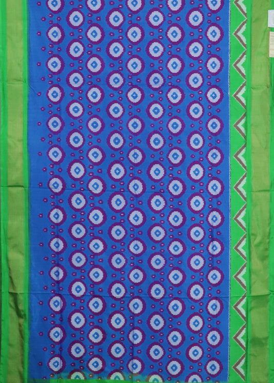Blue color handloom rajkot silk saree