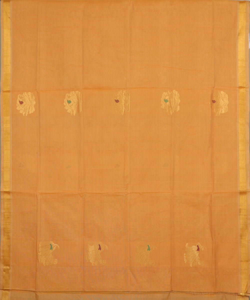 honey orange handloom Rajahmundry fancy cotton saree