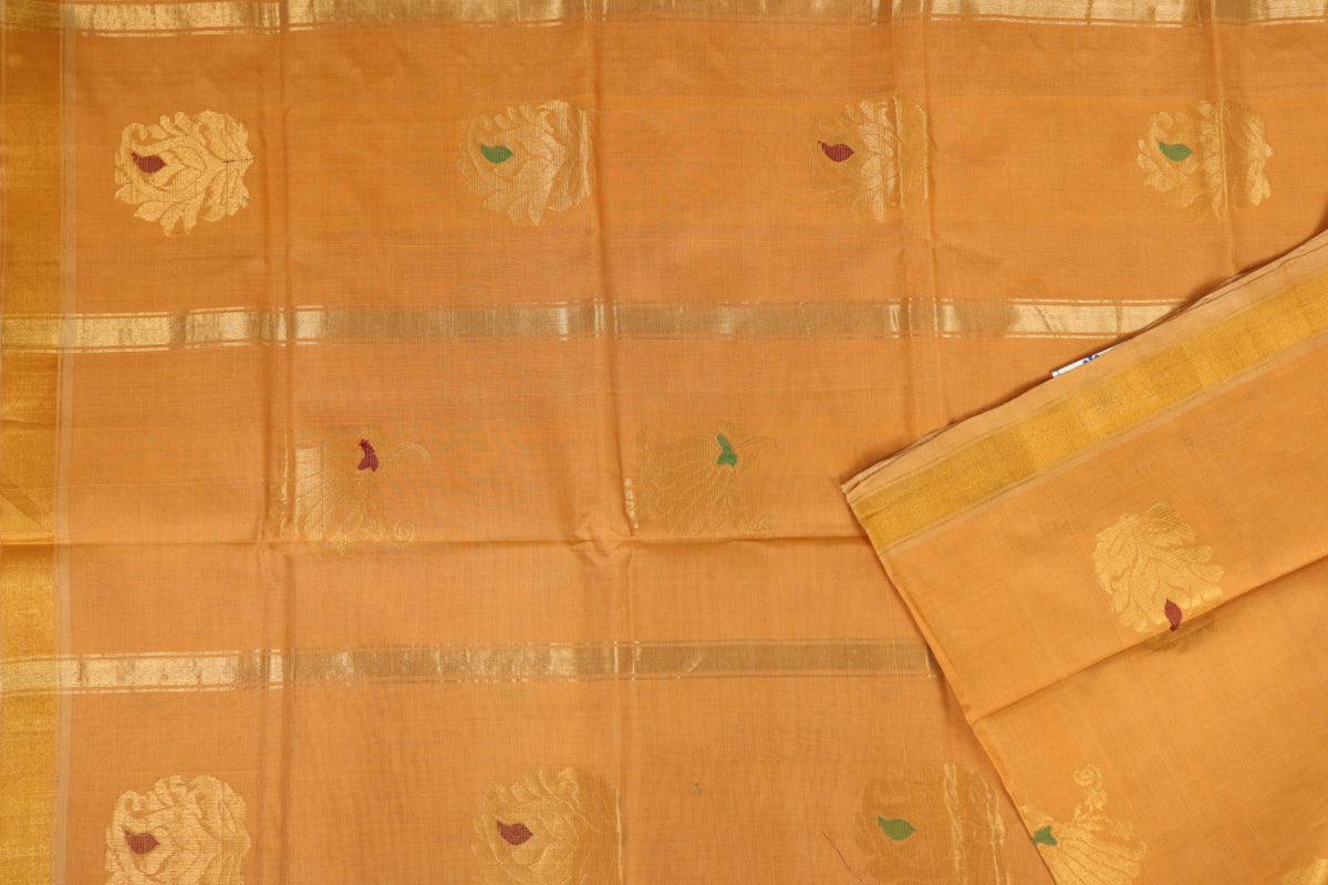 honey orange handloom Rajahmundry fancy cotton saree