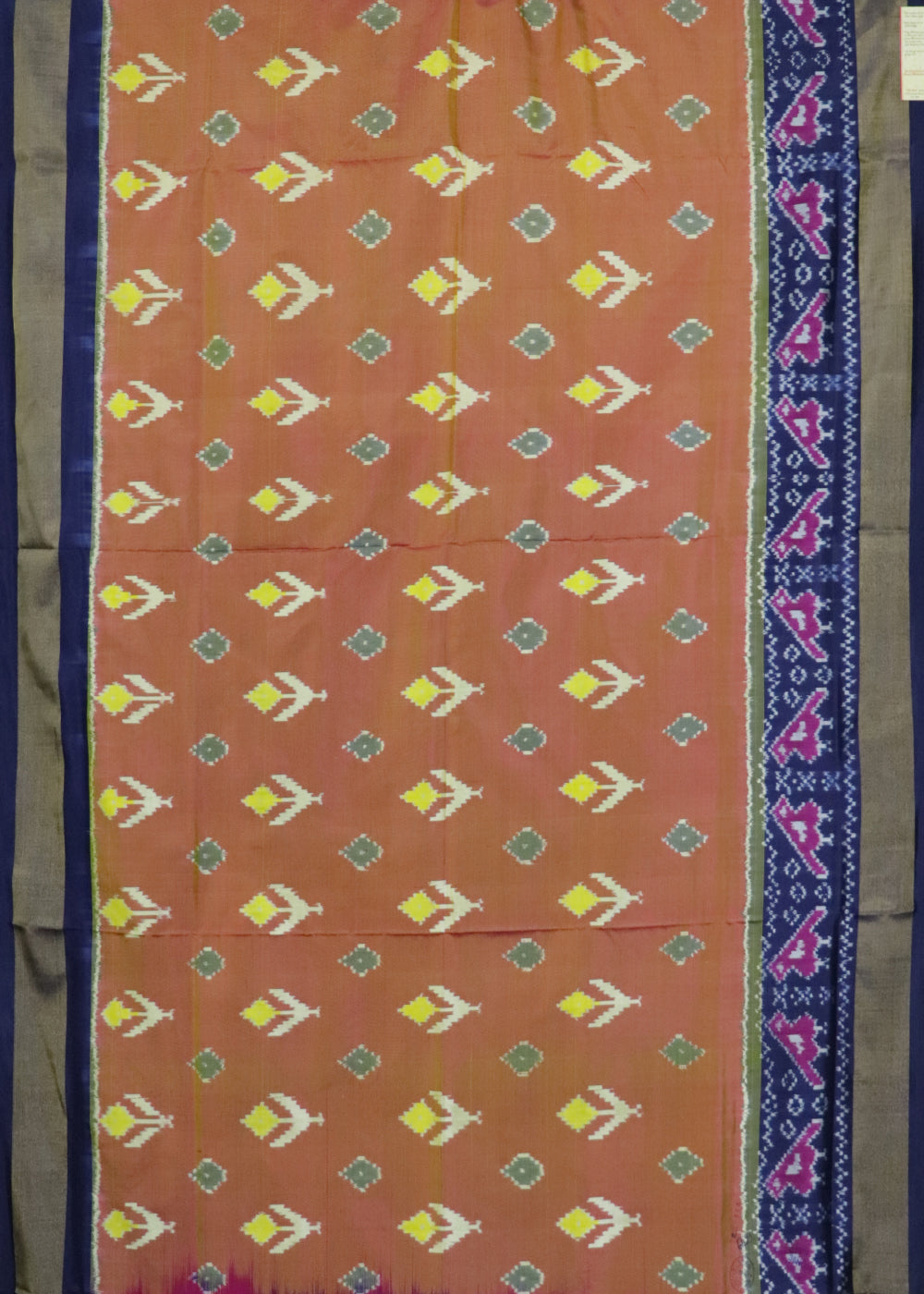 Multi shade color handloom rajkot silk saree