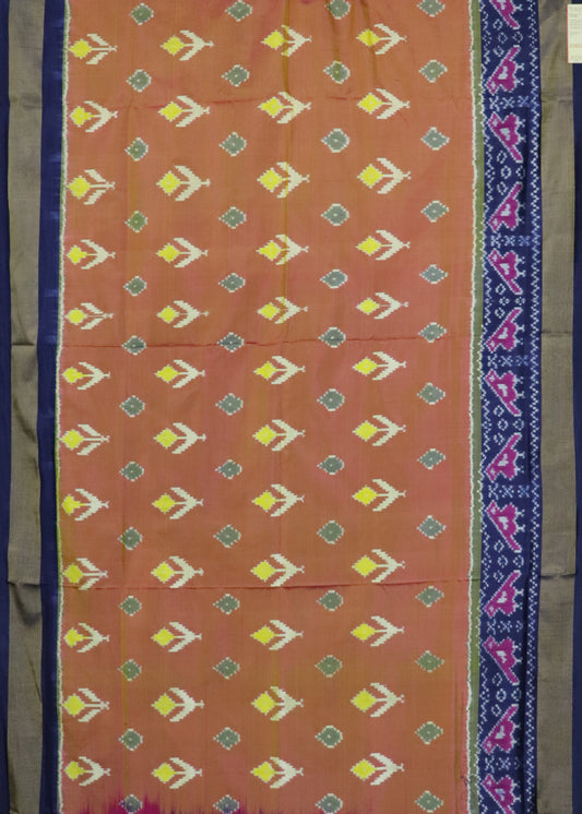 Multi shade color handloom rajkot silk saree