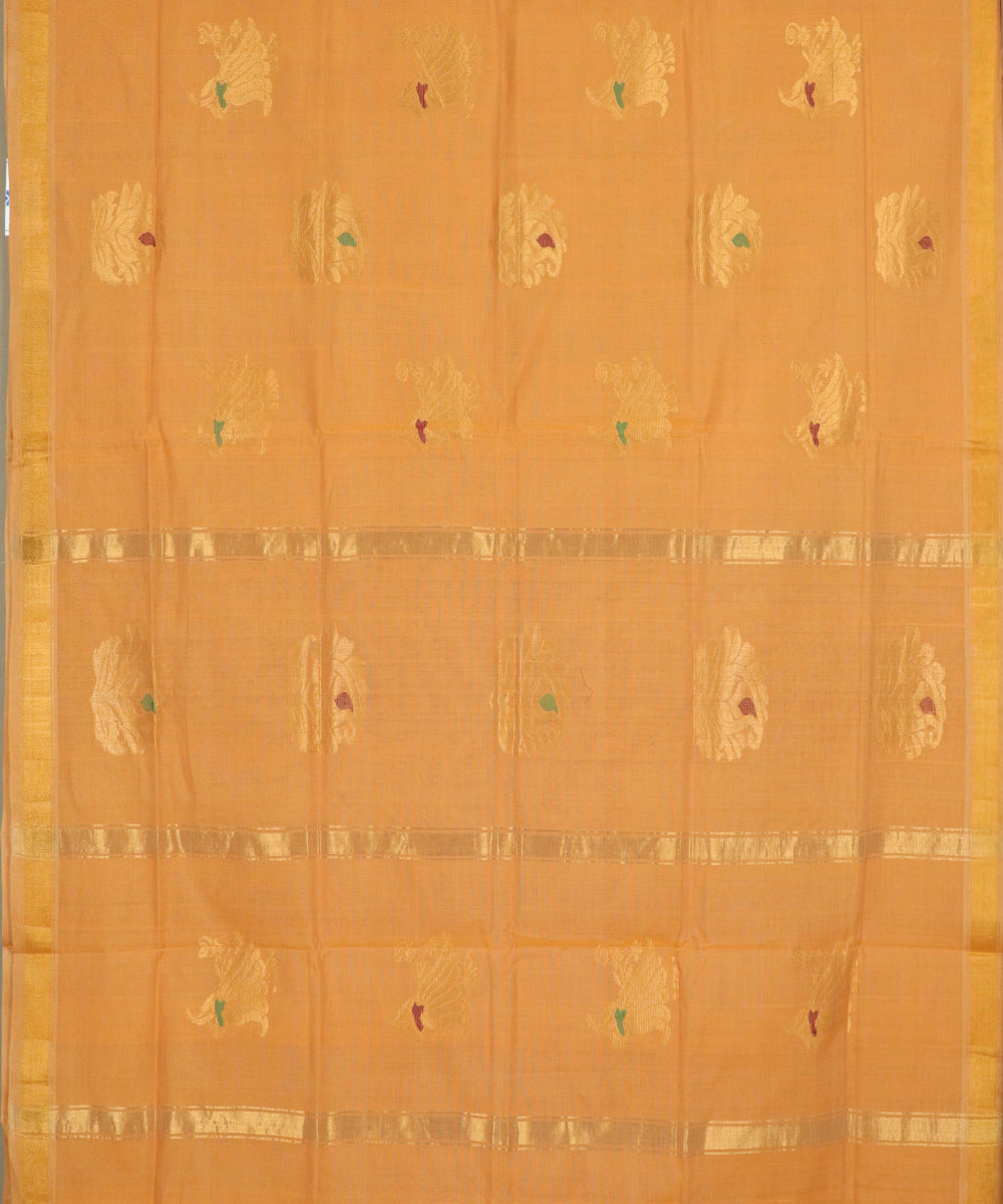 honey orange handloom Rajahmundry fancy cotton saree