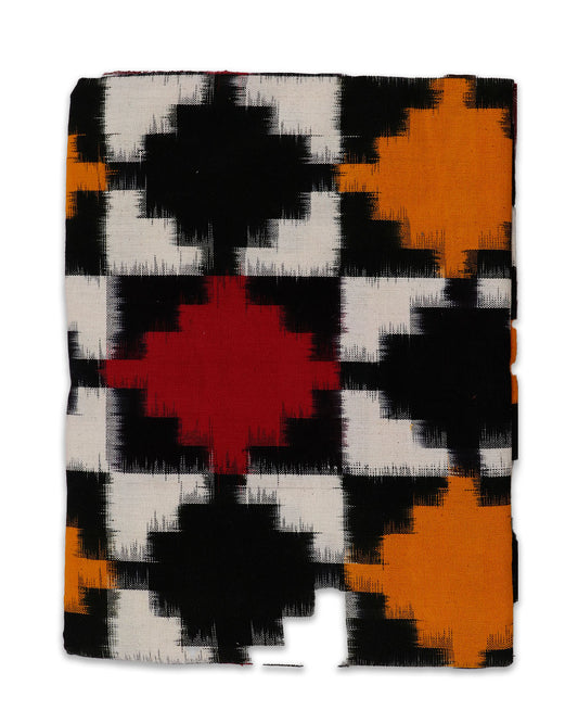 Multi-color handwoven ikat single cot bedsheet