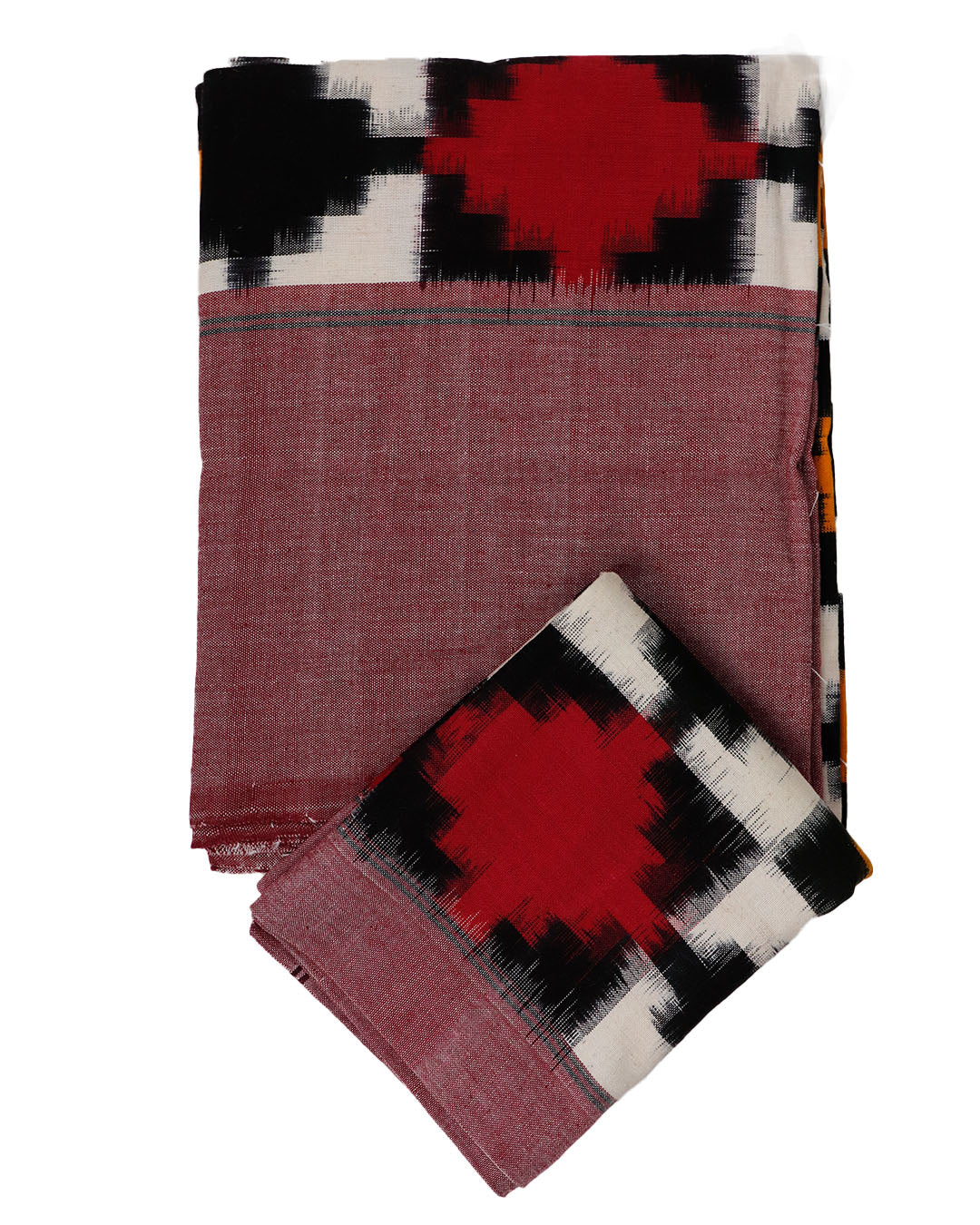 Multi-color handwoven ikat single cot bedsheet
