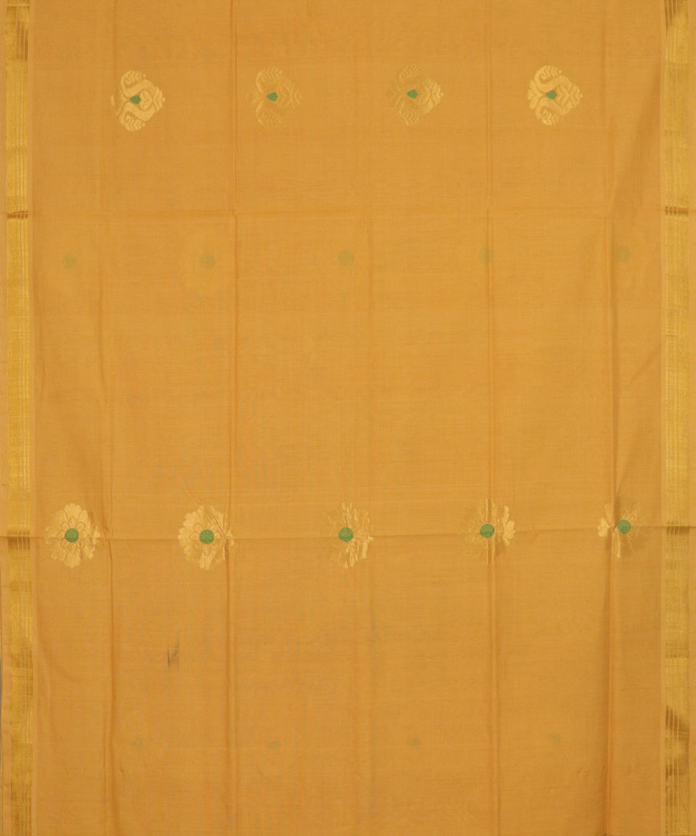 Dijon orange handloom Rajahmundry fancy cotton saree