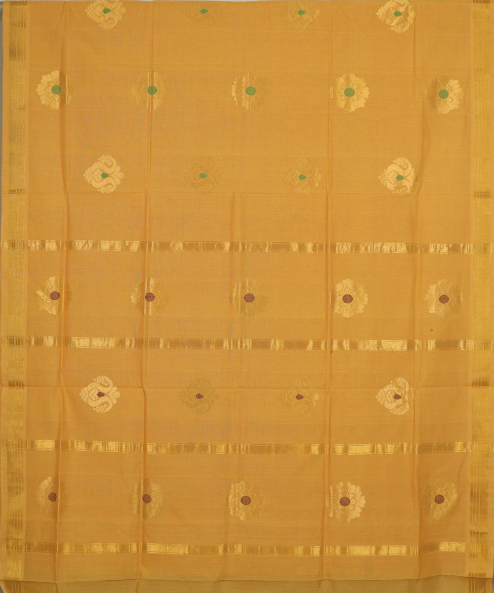 Dijon orange handloom Rajahmundry fancy cotton saree